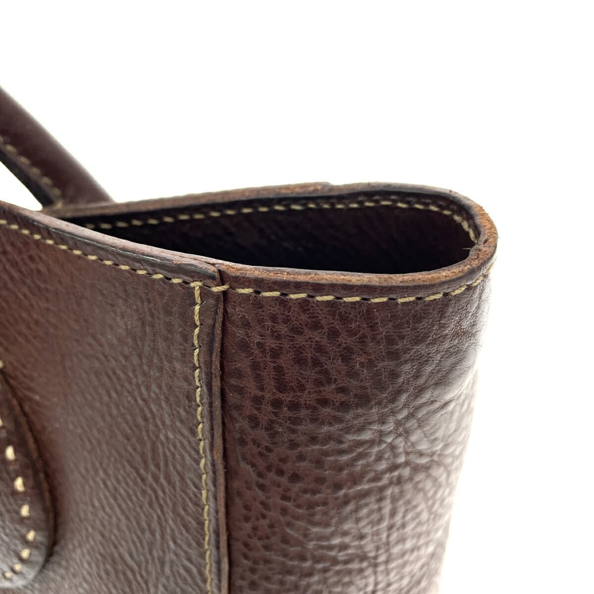 Genten Tote Bag Leather Brown Women's 8