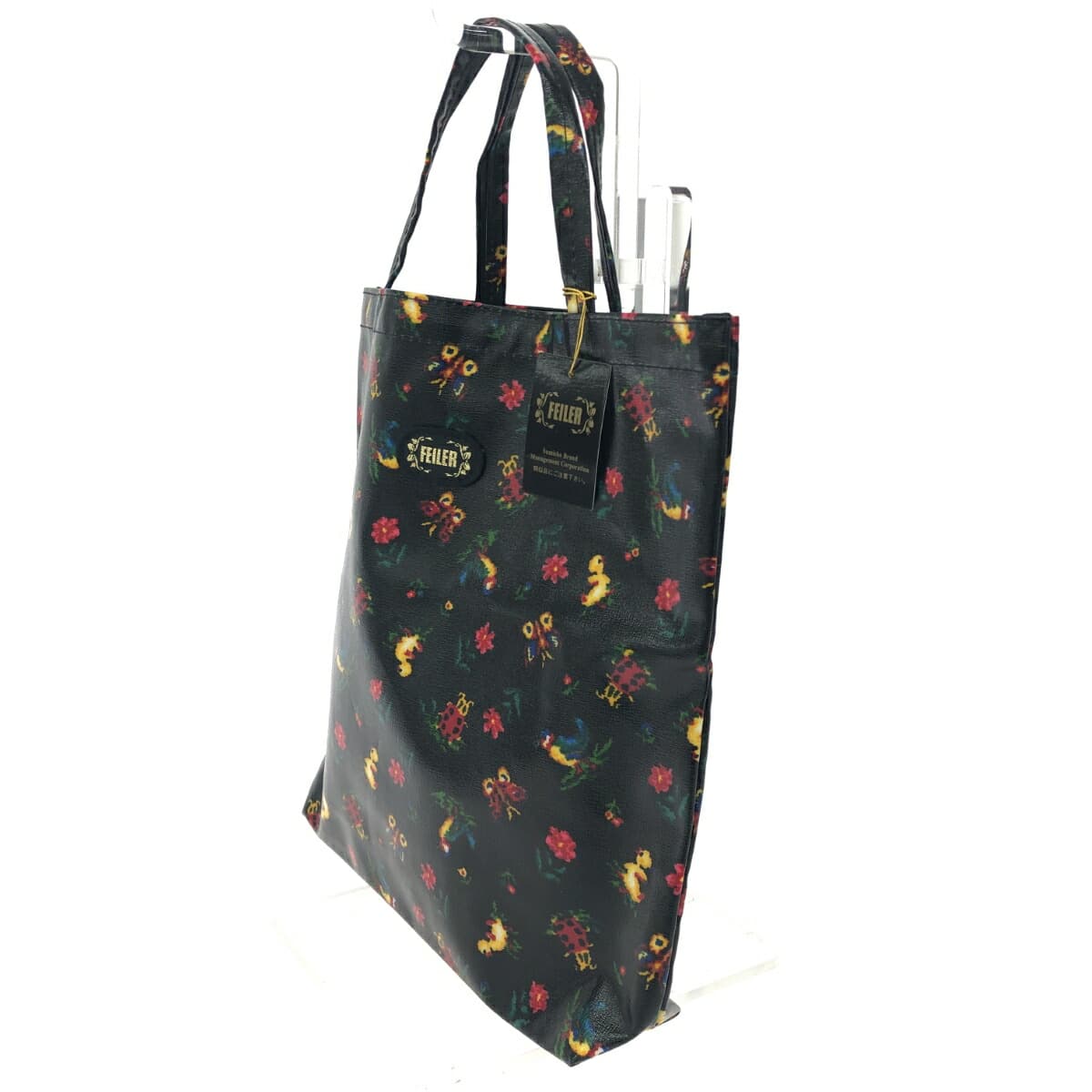 FEILER Tote Bag Like New Heidi/PVC Black Ladies 3