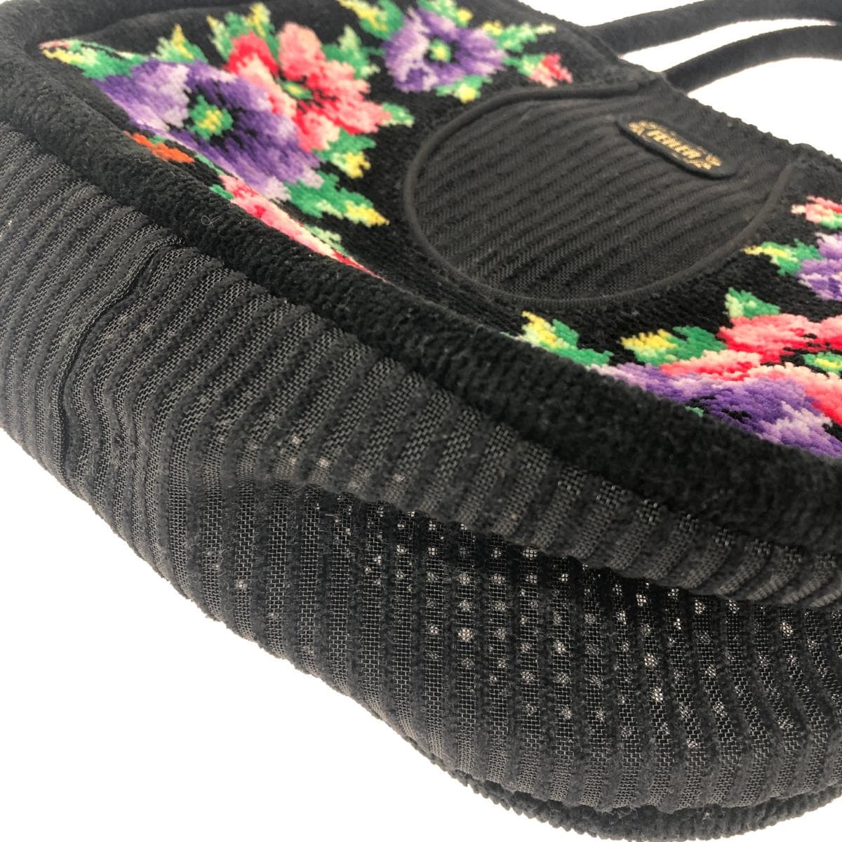 FEILER Tote Bag Poppies / Chenille Weave Black Ladies 6