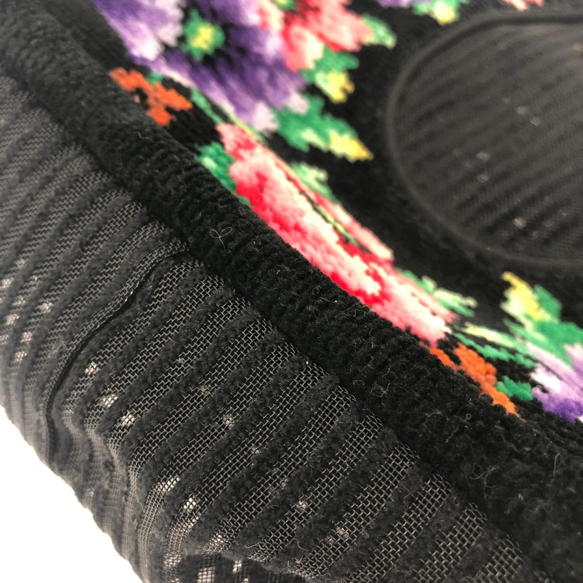 FEILER Tote Bag Poppies / Chenille Weave Black Ladies 7