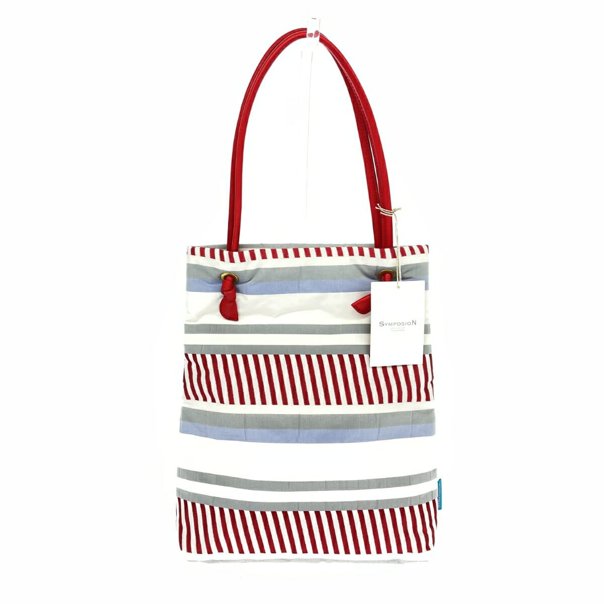 SYMPOSION Shunposhion Tote Bag Asteri Like New Border Trico Nylon Multicolor Ladies