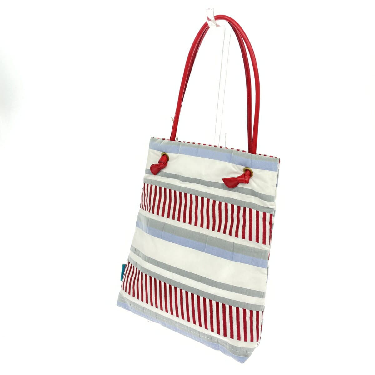 SYMPOSION Shunposhion Tote Bag Asteri Like New Border Trico Nylon Multicolor Ladies 3