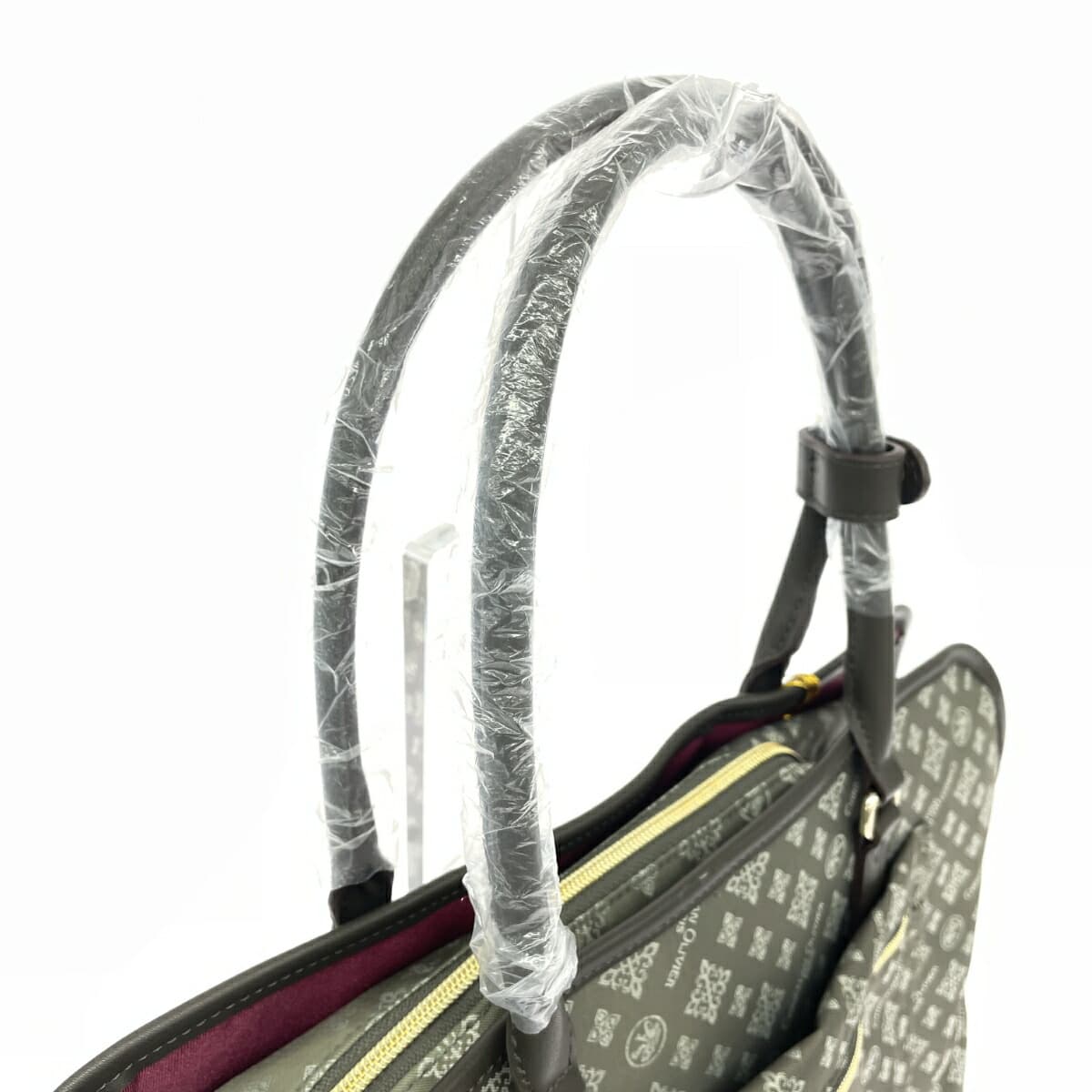 CHRISTIAN OLIVIER Tote Bag Like New Monogram Nylon Gray Women's 4