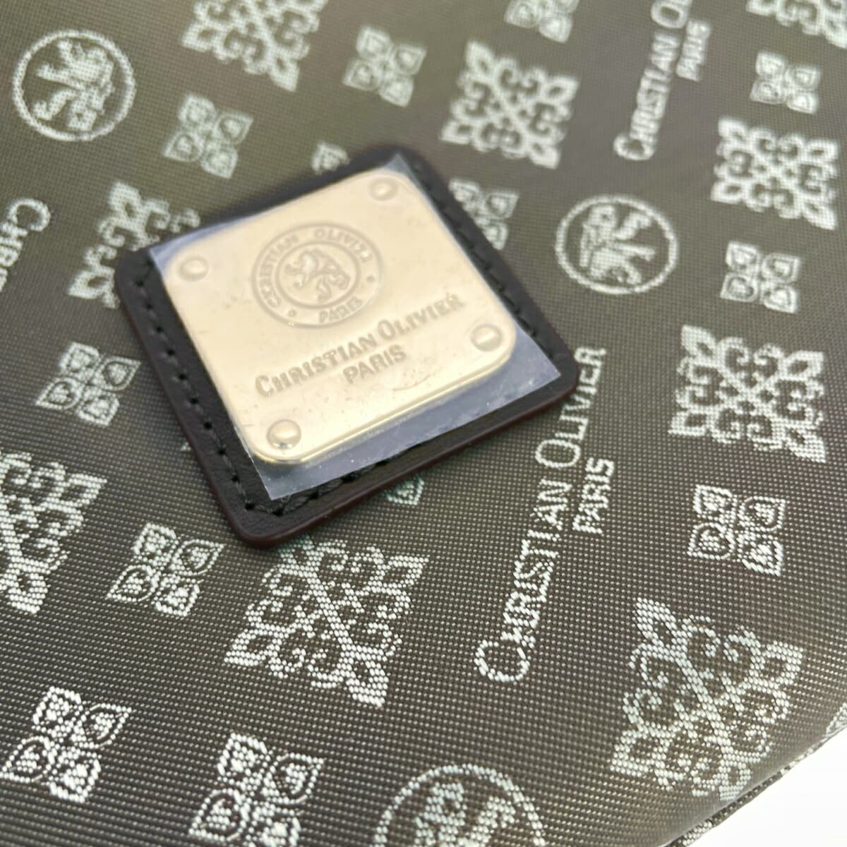 CHRISTIAN OLIVIER Tote Bag Like New Monogram Nylon Gray Women's 6