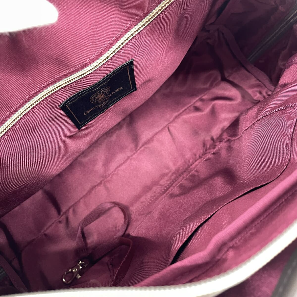 CHRISTIAN OLIVIER Tote Bag Like New Monogram Nylon Gray Women's 7