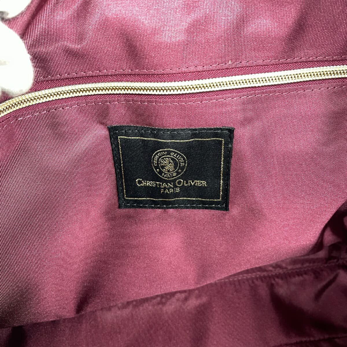 CHRISTIAN OLIVIER Tote Bag Like New Monogram Nylon Gray Women's 8