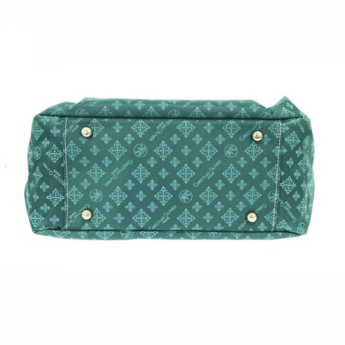 CHRISTIAN OLIVIER 2WAY Tote Bag Like New Monogram Nylon Green Ladies 5