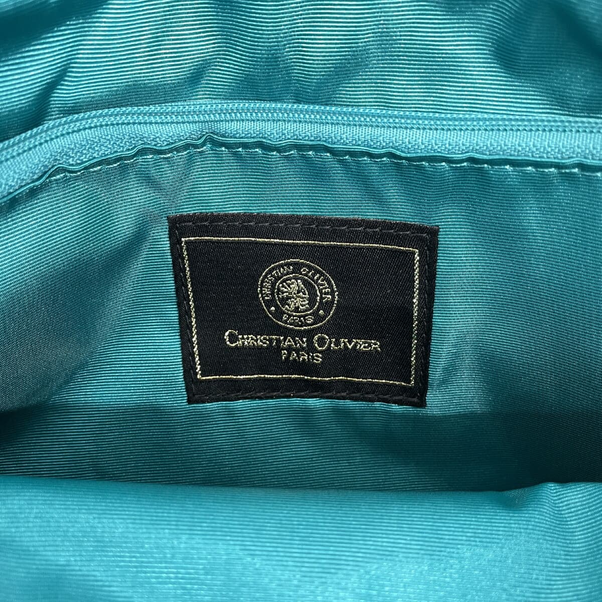 CHRISTIAN OLIVIER 2WAY Tote Bag Like New Monogram Nylon Green Ladies 9