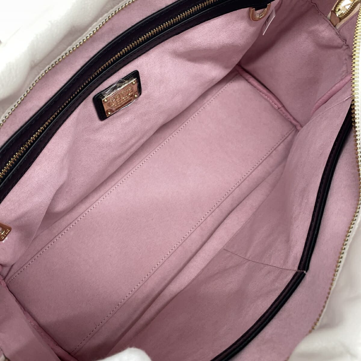 COCOCELUX GOLD 2WAY Boston Bag Good Condition Quilted Diamond Leather Off-White 501AB0341 7