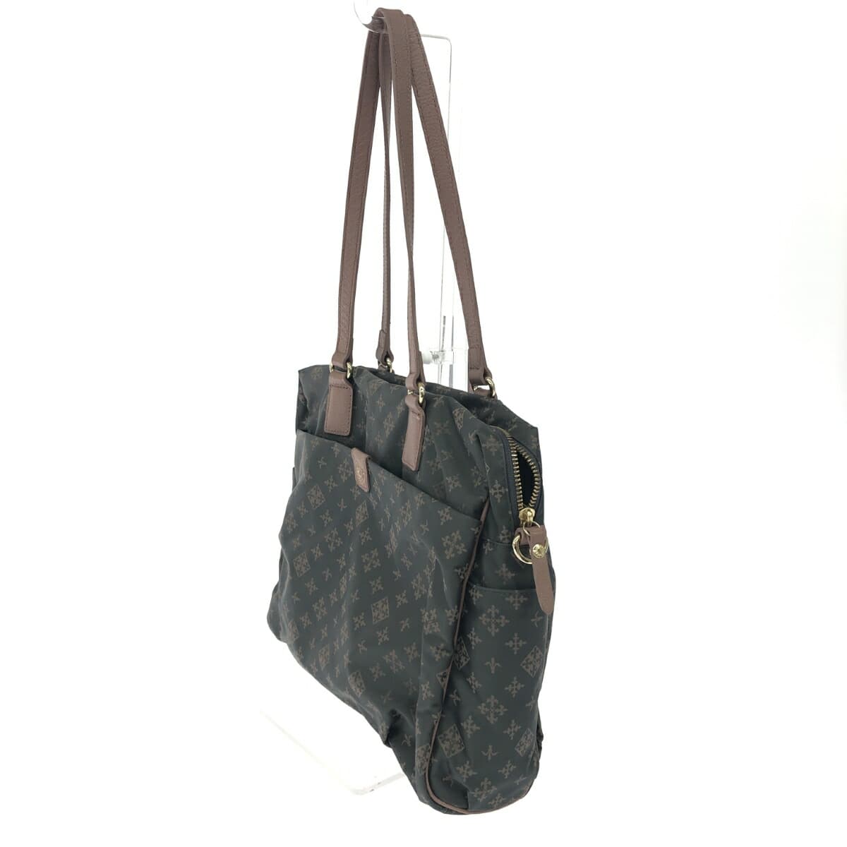 russet RUSSET 2WAY bag Monogram/Nylon/Gray 3