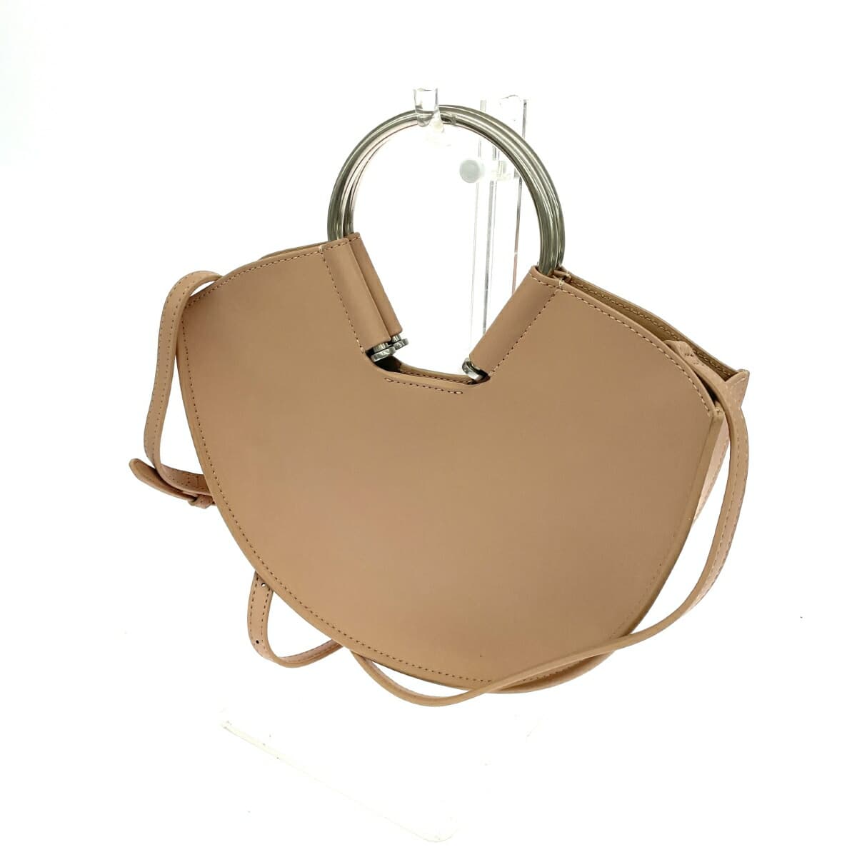 CHARLES&KEITH 2WAY Bag Like New PVC Pink/Beige Women's 3