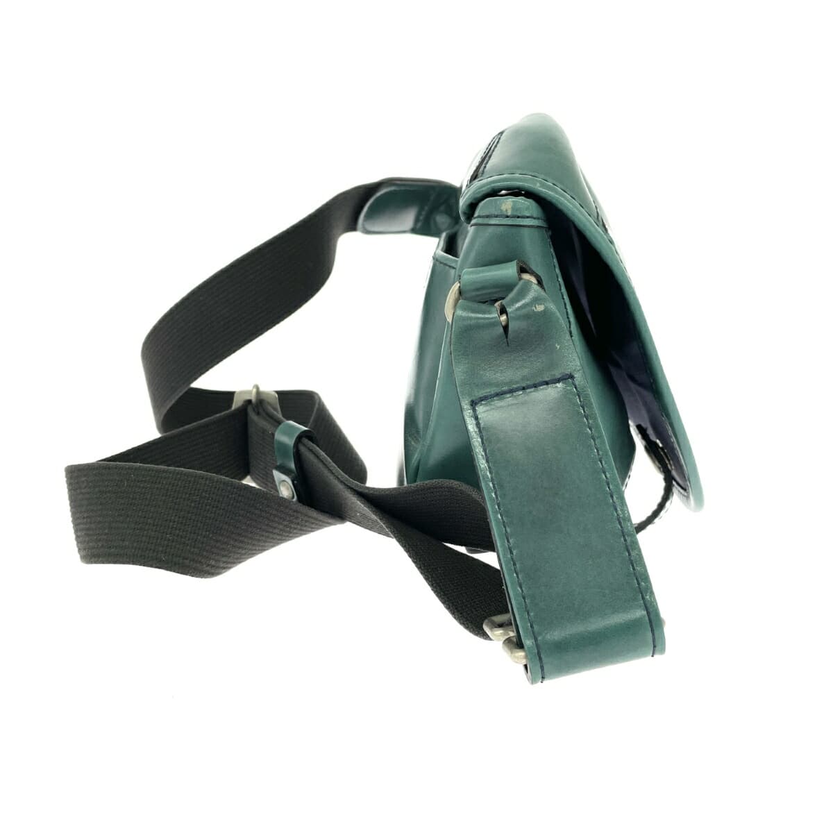 HERGOPOCH Ergopock Shoulder Bag Waxing Leather Emerald Green Green Ladies 2