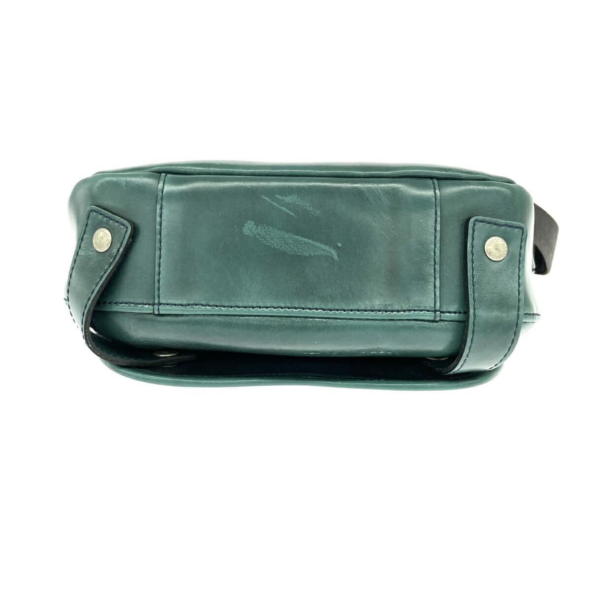 HERGOPOCH Ergopock Shoulder Bag Waxing Leather Emerald Green Green Ladies 4