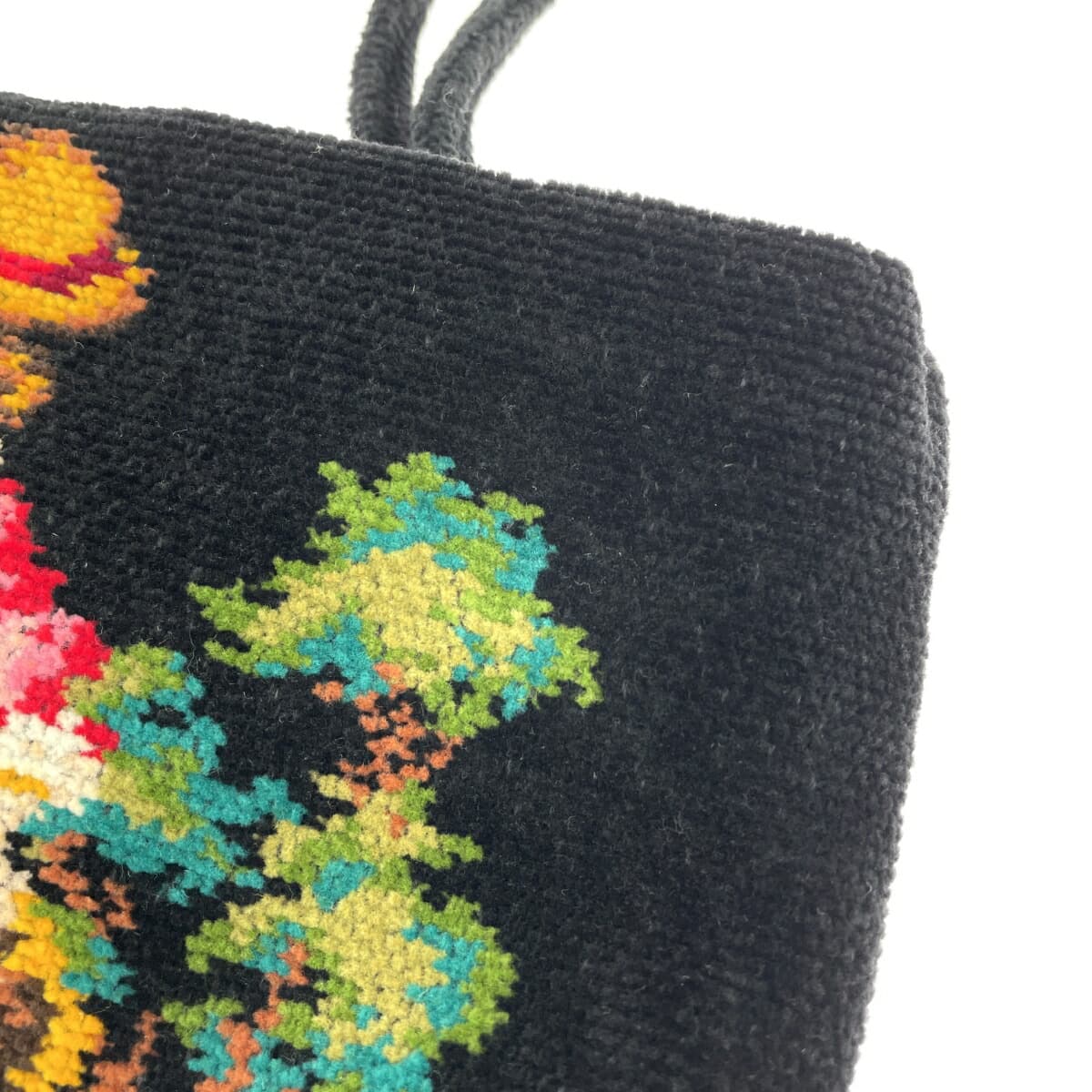 FEILER Mini Tote Bag - Girl, Little Bird, Chenille Weave - Black, Ladies 8