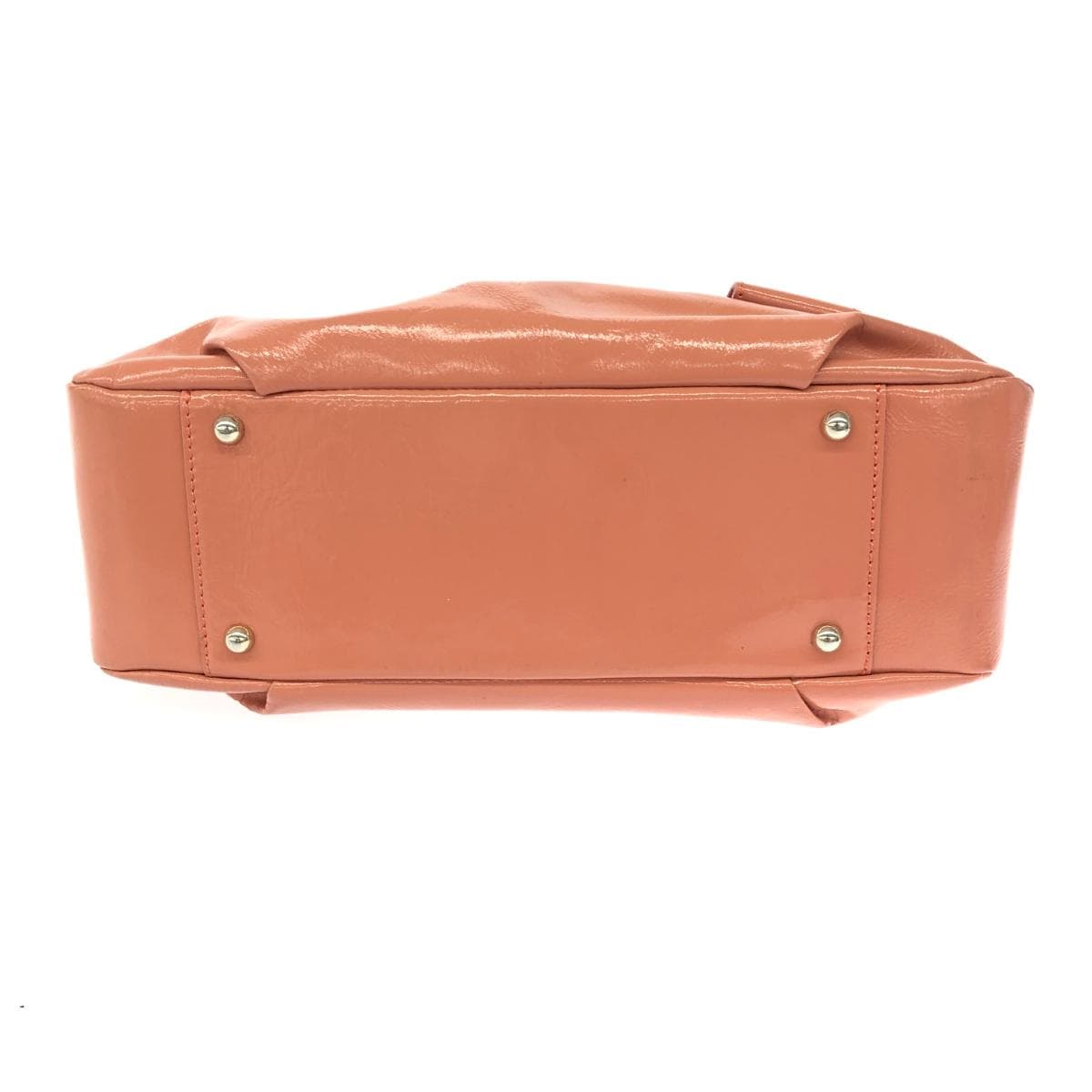 Ginza Kanematsu Handbag Enamel Salmon Pink Pink Ladies 5