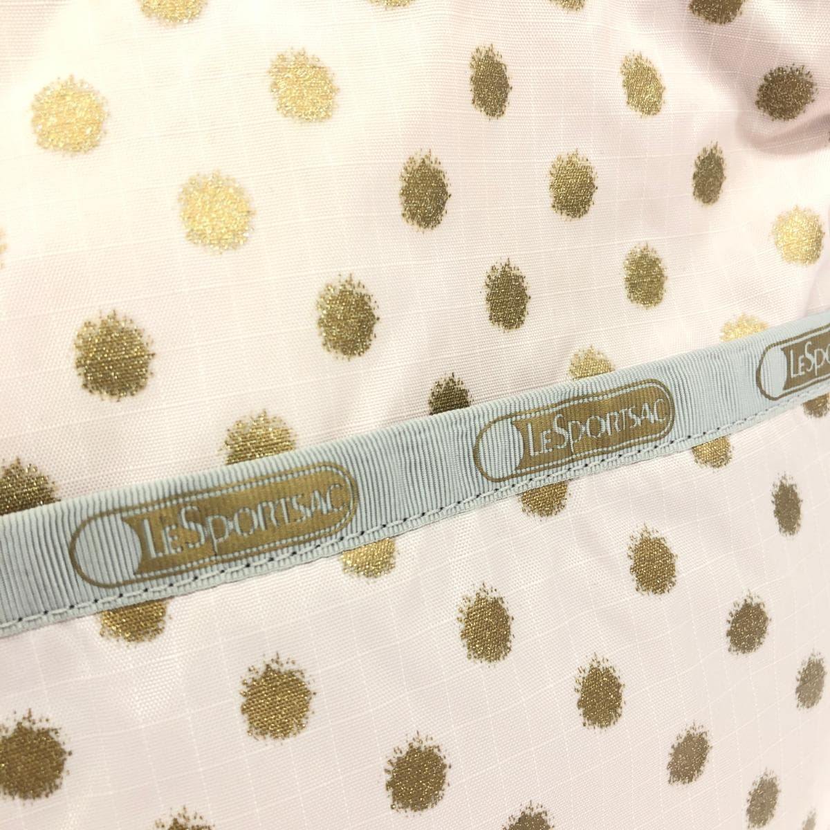 LeSportsac shoulder bag in good condition, dot pattern, nylon, pink, for ladies 5