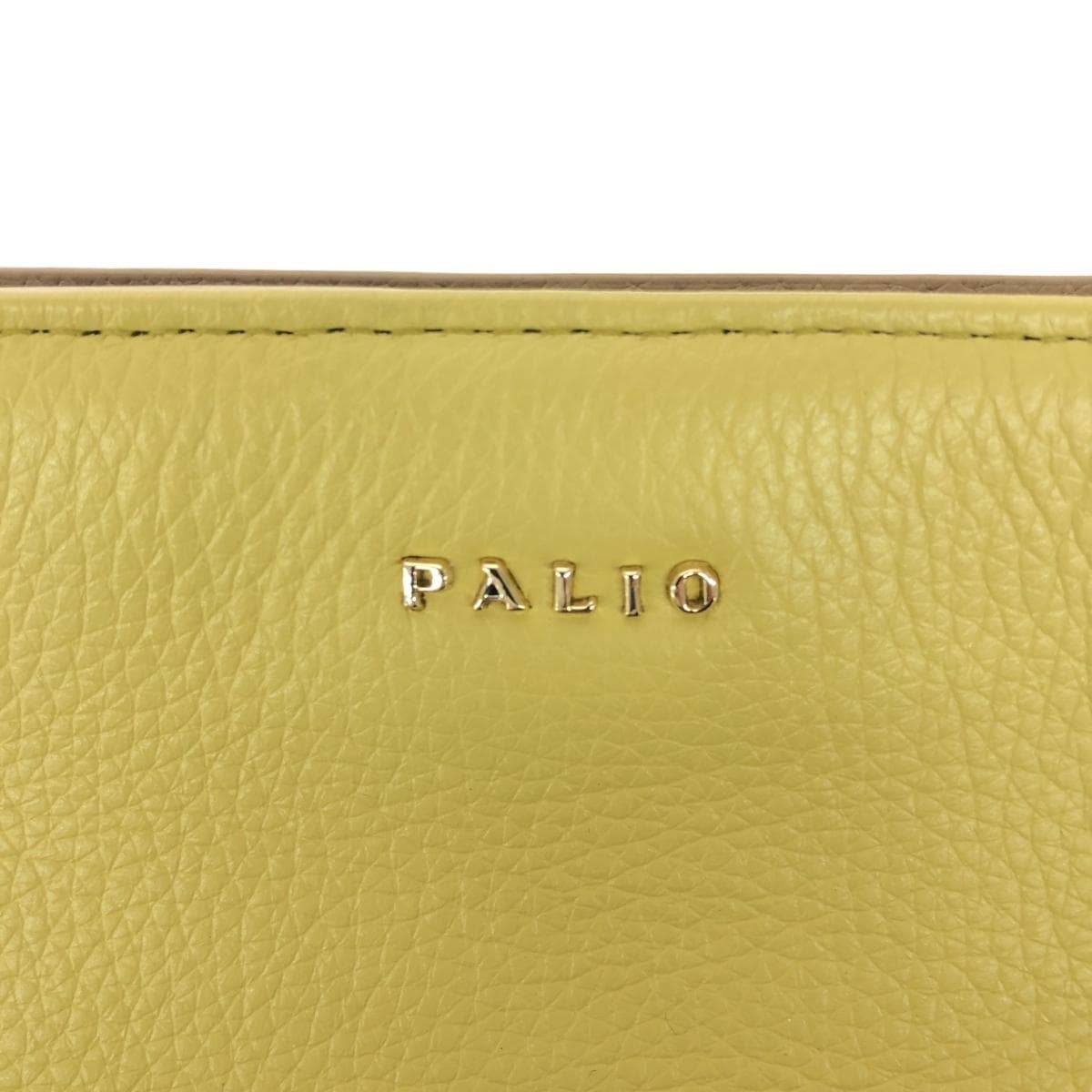 PALIO Mini Shoulder Bag in Good Condition, Leather, Yellow, Women's 5