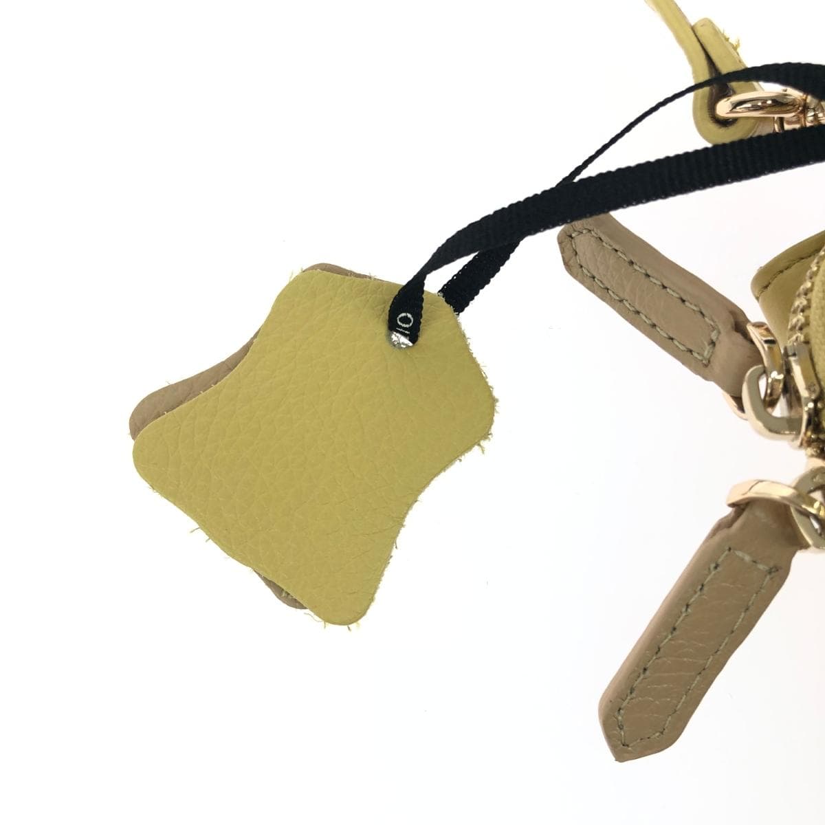 PALIO Mini Shoulder Bag in Good Condition, Leather, Yellow, Women's 9