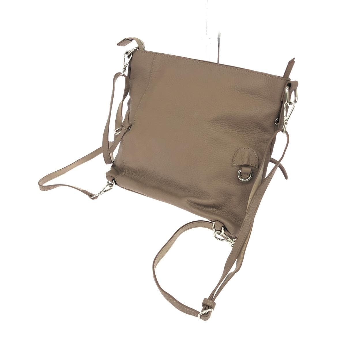 BARCOS Multiway Backpack Shrink Leather Taupe HS5380-BTV554 Greige Women's 3