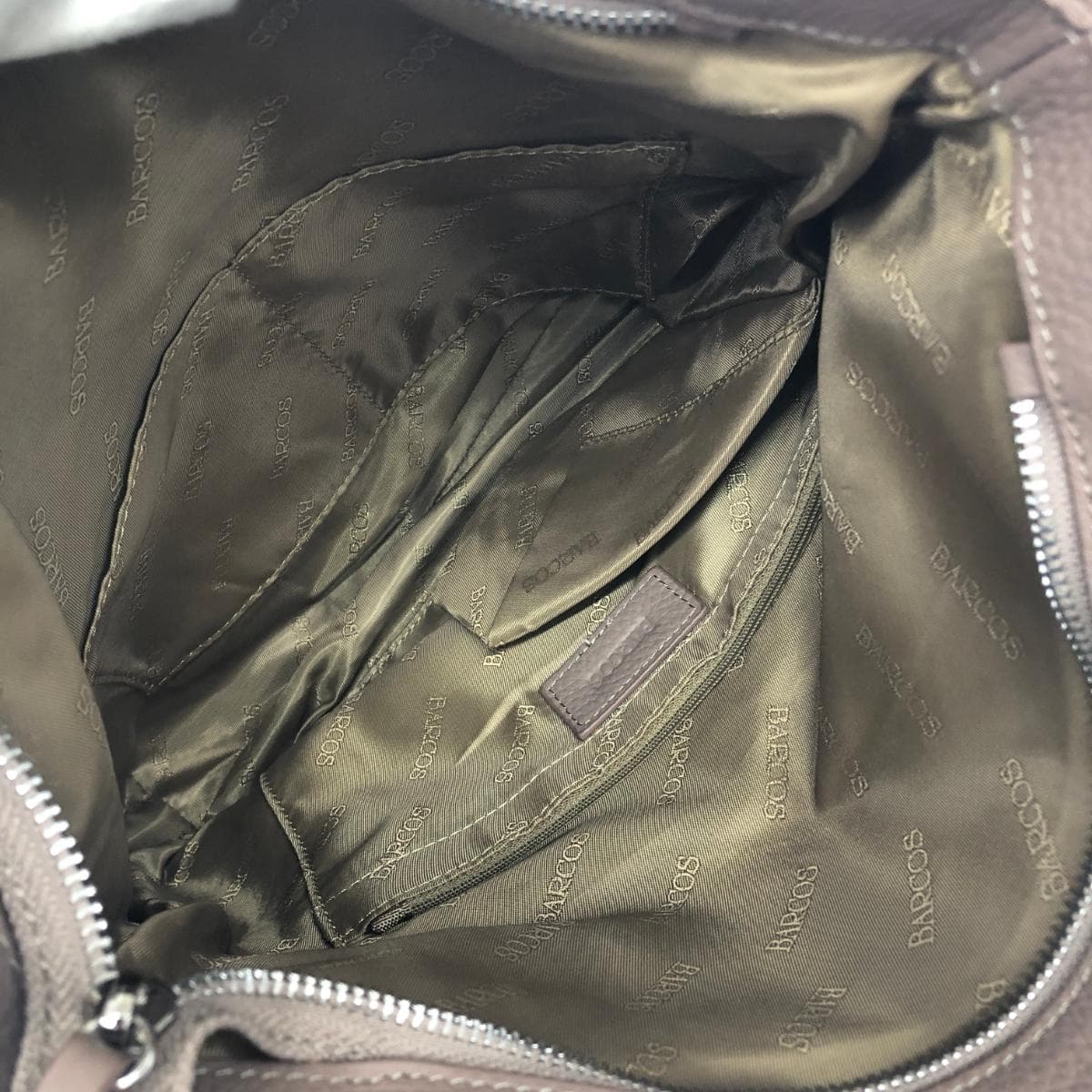 BARCOS Multiway Backpack Shrink Leather Taupe HS5380-BTV554 Greige Women's 6