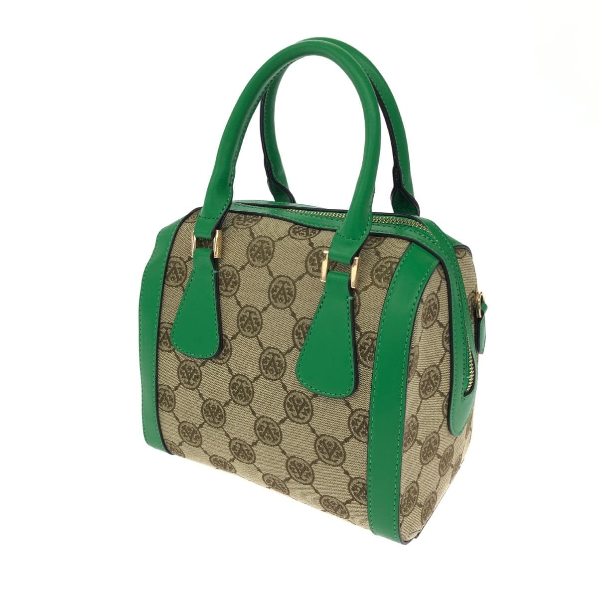 AnneCoquine 2WAY Bag Monogram Jacquard Green/Beige Women's 3