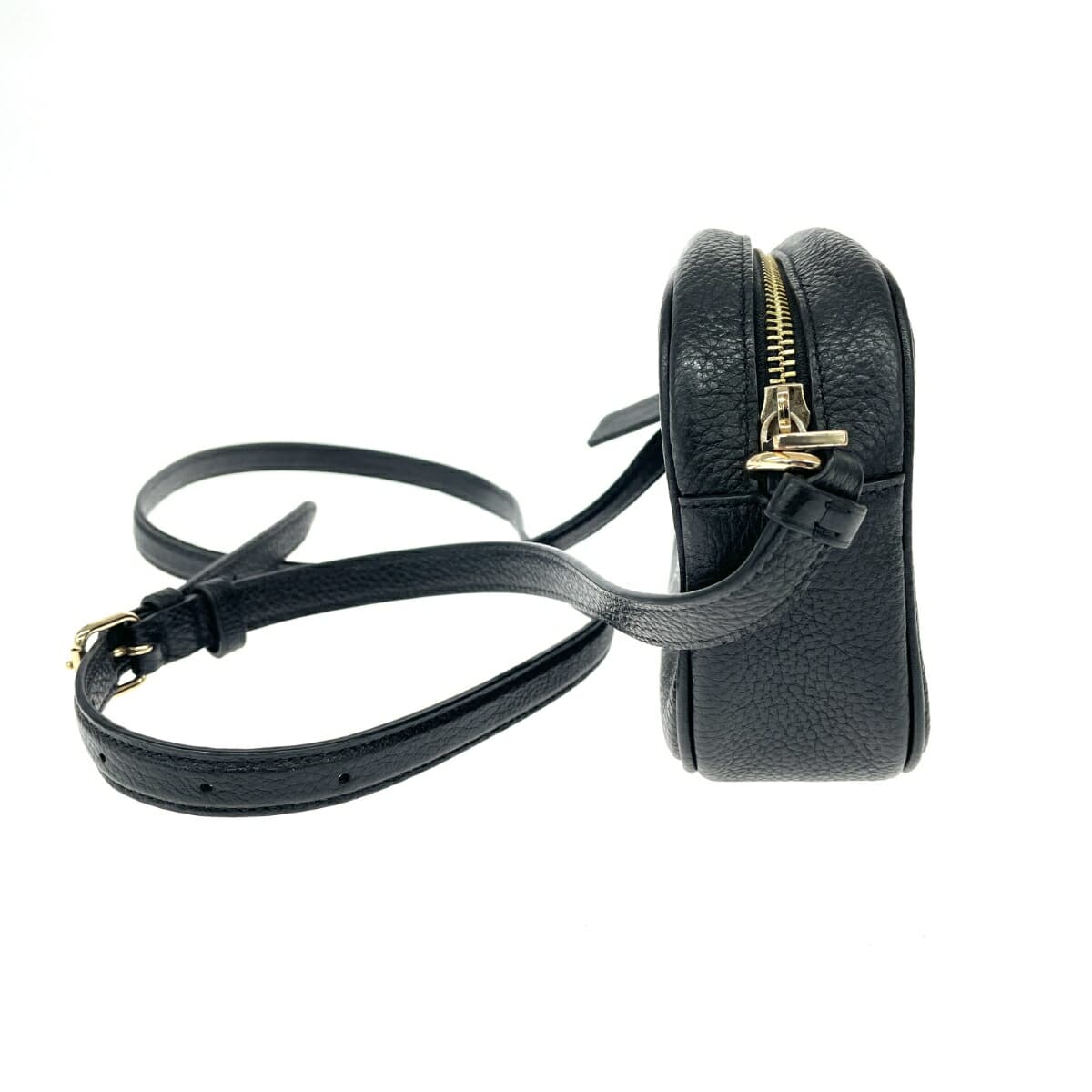 COACH Mini Shoulder Bag Leather Black Women's 2