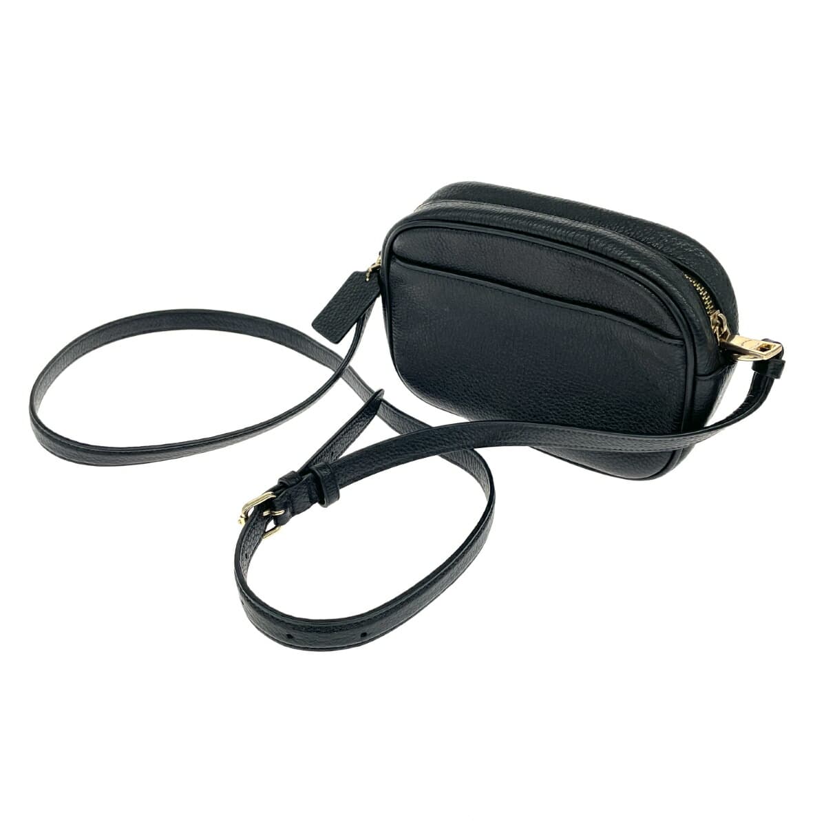 COACH Mini Shoulder Bag Leather Black Women's 3