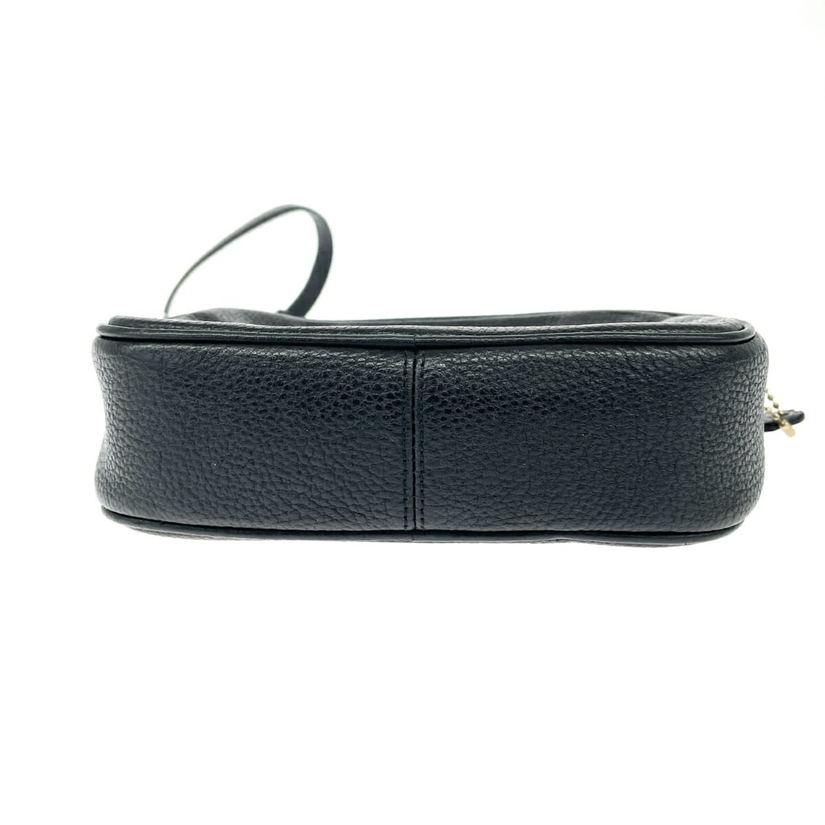 COACH Mini Shoulder Bag Leather Black Women's 4