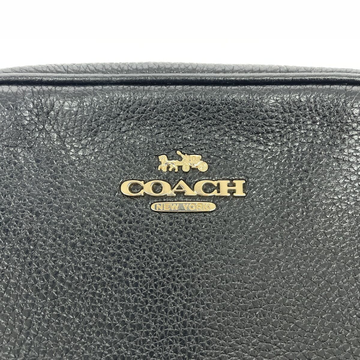 COACH Mini Shoulder Bag Leather Black Women's 5
