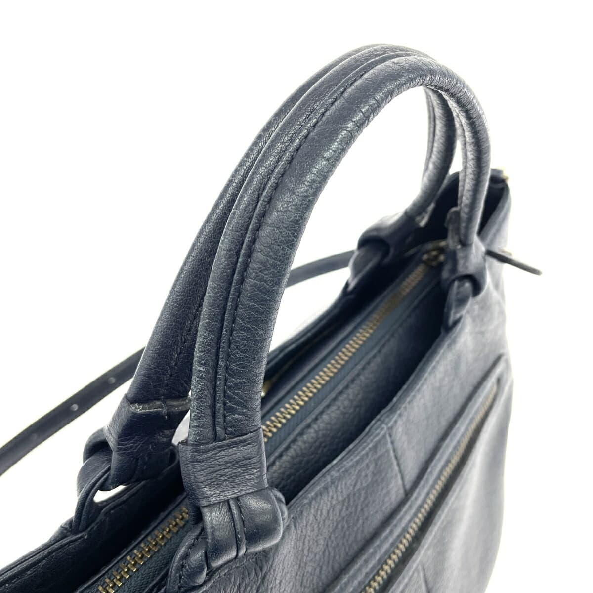 IBIZA Ibiza 2WAY Tote Bag Leather Navy for Women 4