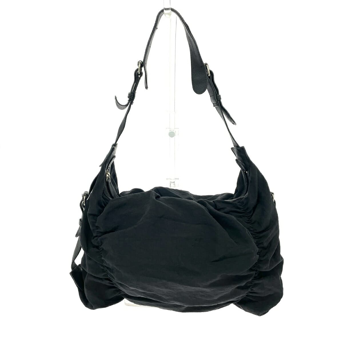 vanessabruno Vanessa Bruno One-Shoulder Bag Frill Nylon Black Ladies