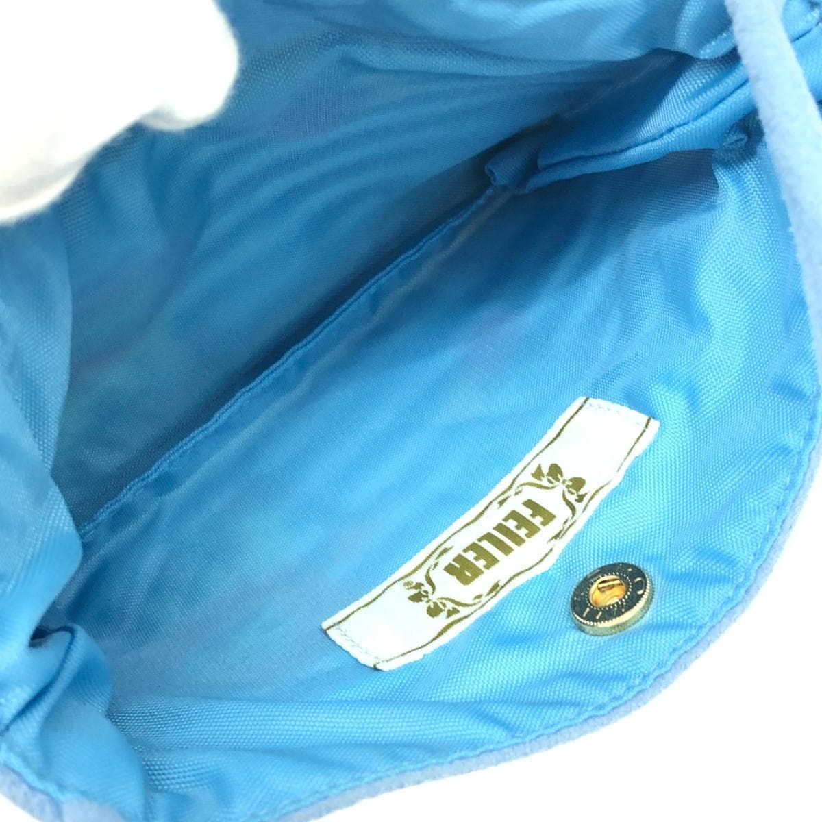 FEILER Shoulder Bag/Pochette in Excellent Condition Heidi/Chenille Weave Blue for Ladies 5