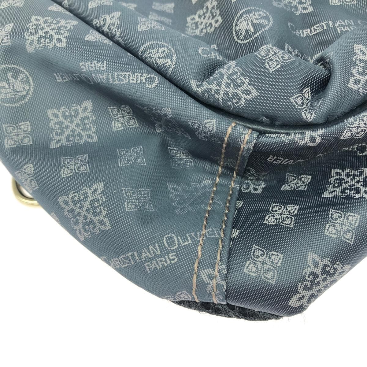 CHRISTIAN OLIVIER Backpack and Body Bag, Like New, Monogram/Nylon, Gray, Women's 6