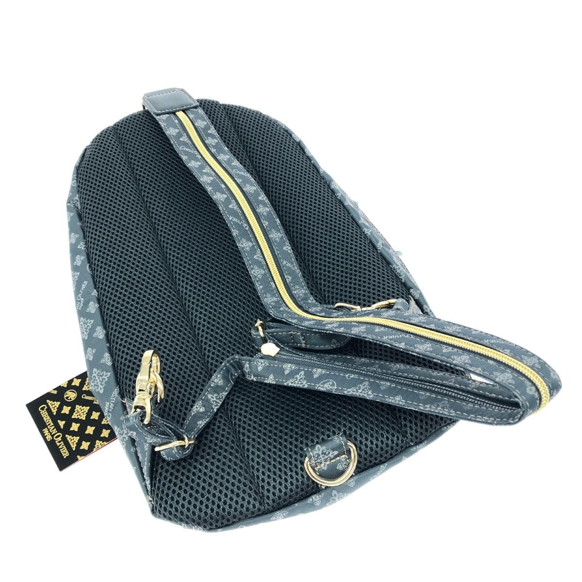 CHRISTIAN OLIVIER Backpack and Body Bag, Like New, Monogram/Nylon, Gray, Women's 7