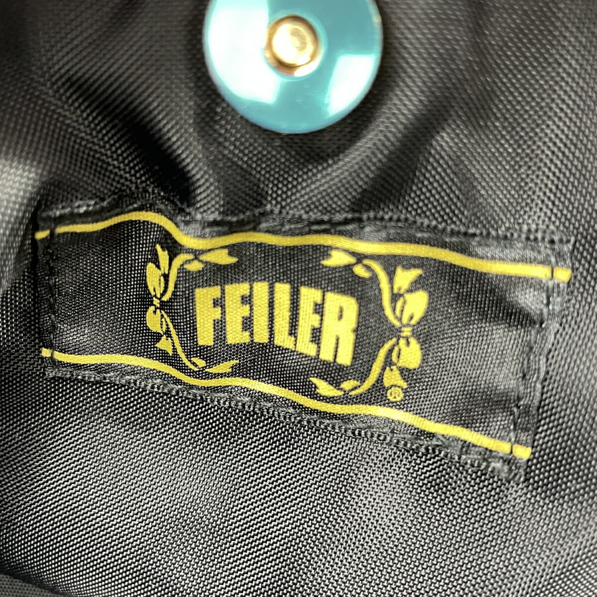 FEILER Handbag Unused Real Roses/Chanel Weave Black Ladies 5