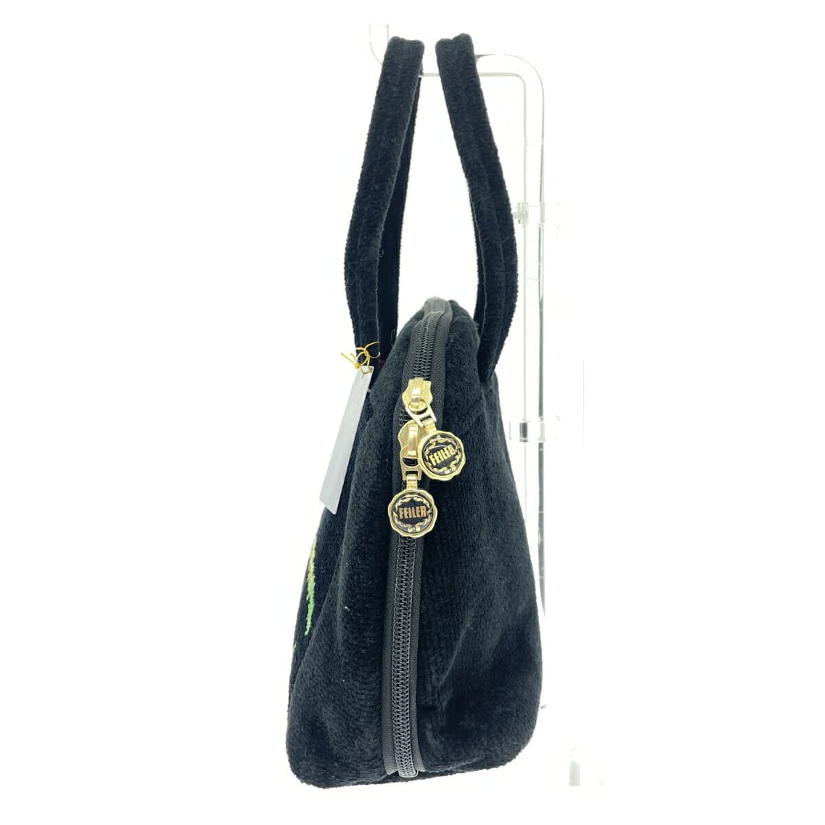 FEILER Handbag, unused item, Elisabeth/Chenille weave, black, ladies 2