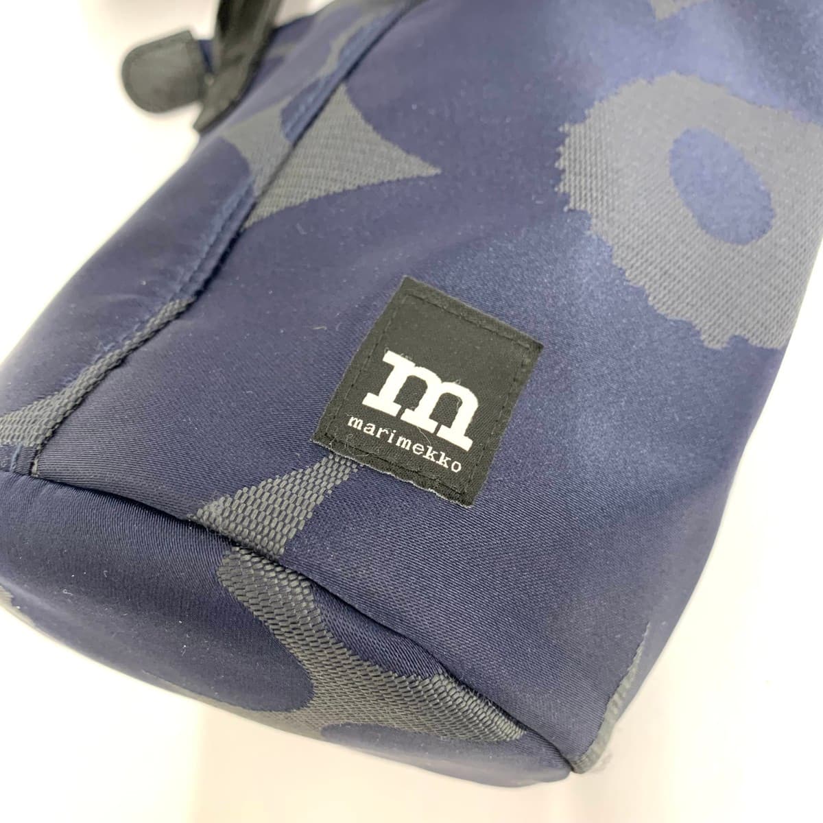 Marimekko Essential Bucket Unikko in excellent condition, nylon, dark blue 092699, navy, ladies 5