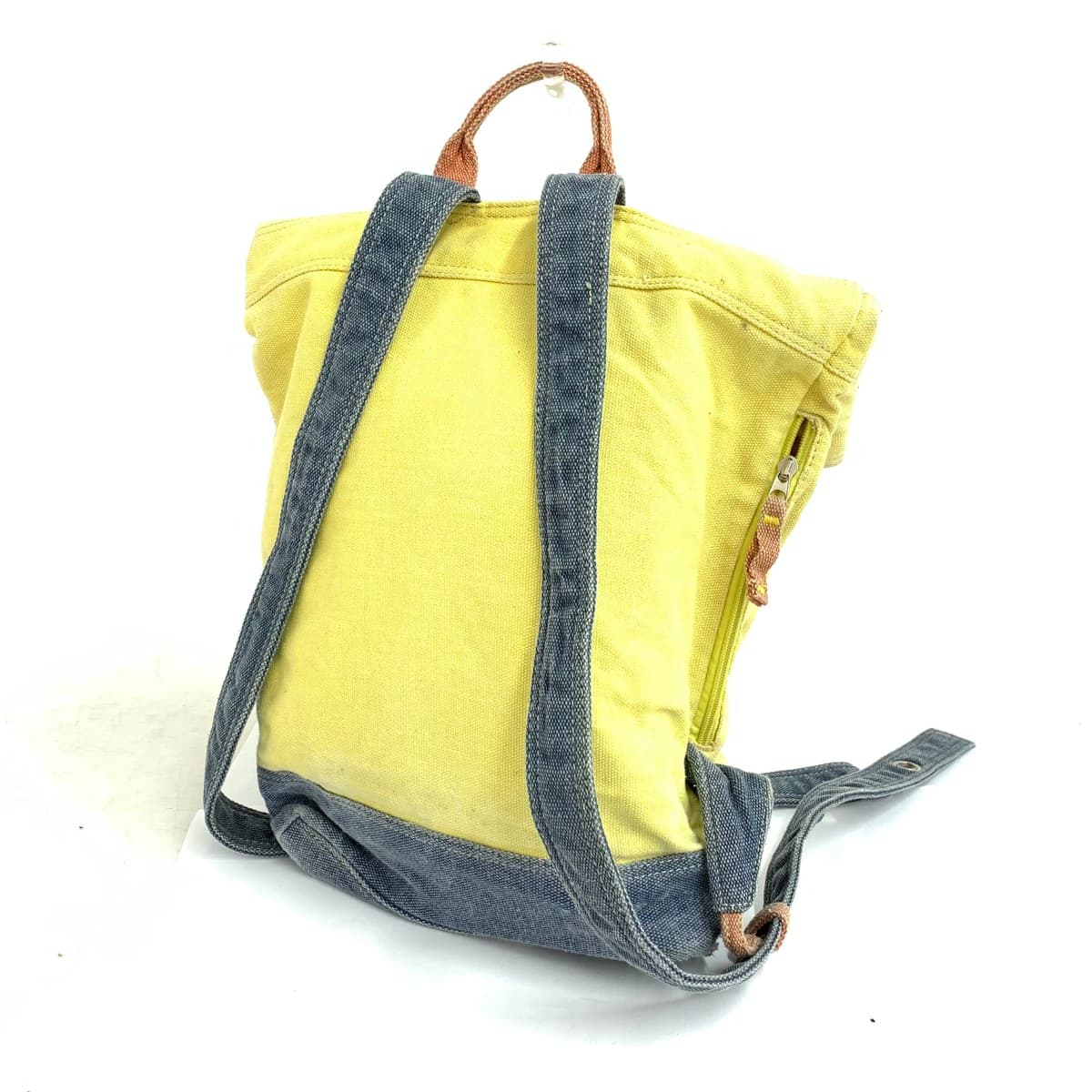 BMS Backpack Damage Processed Canvas Yellow Unisex 3