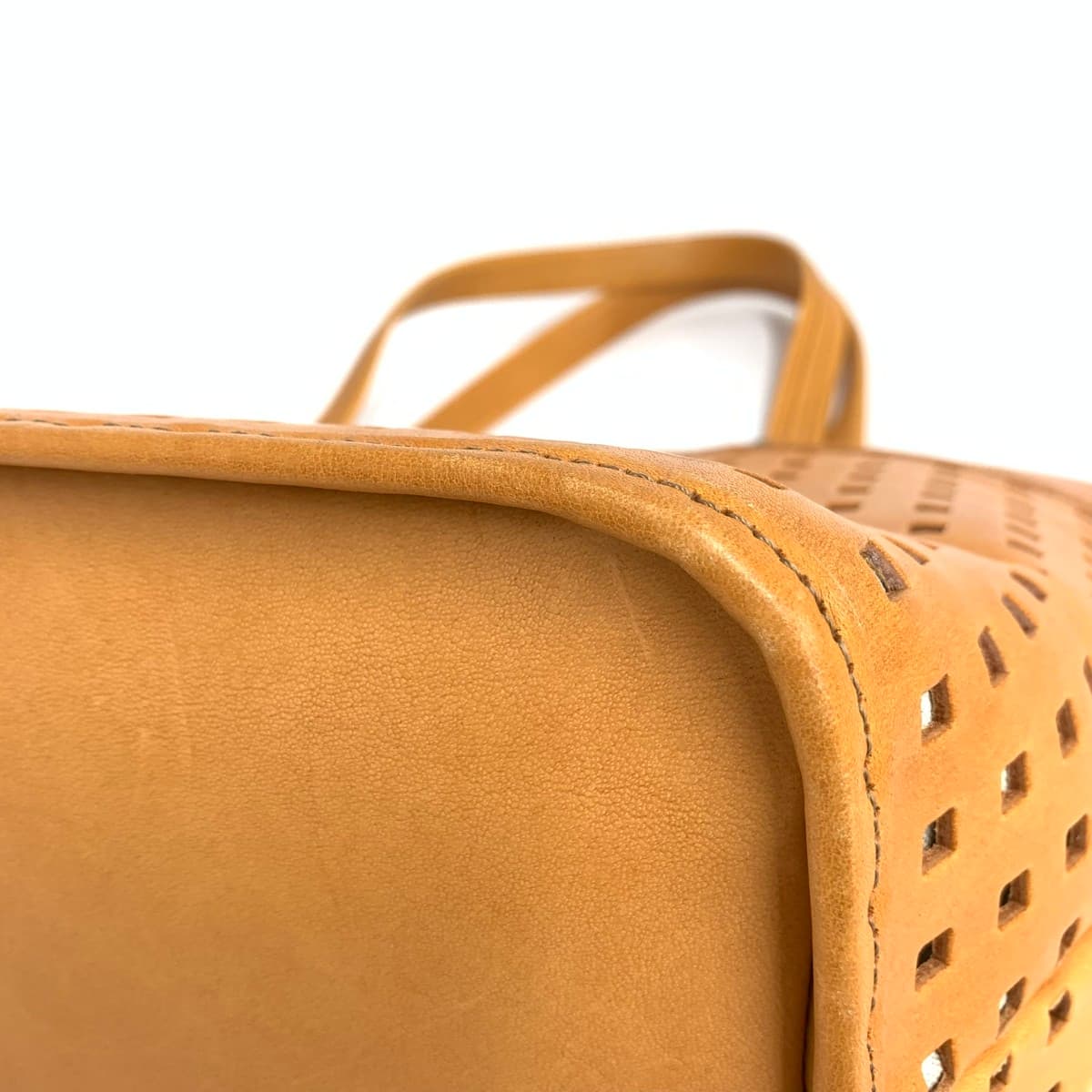 DAKOTA Dakota Tote Bag Good Condition Punching Leather Brown Women's 9