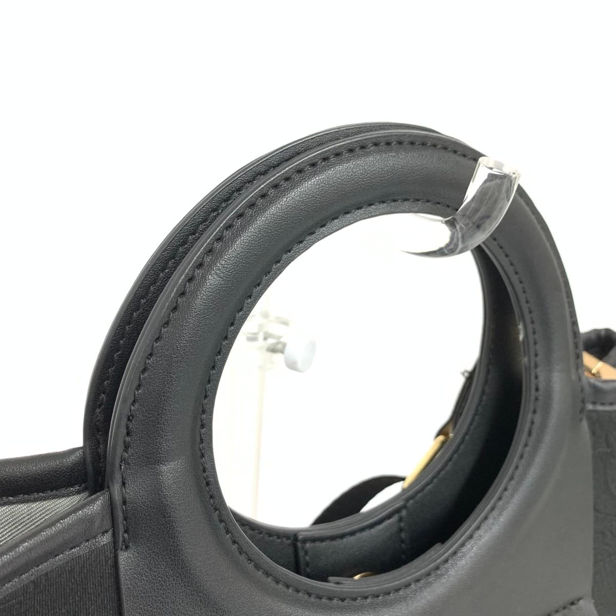 TRIDEEP 2WAY Handbag Good Condition Jacquard Black Ladies 4