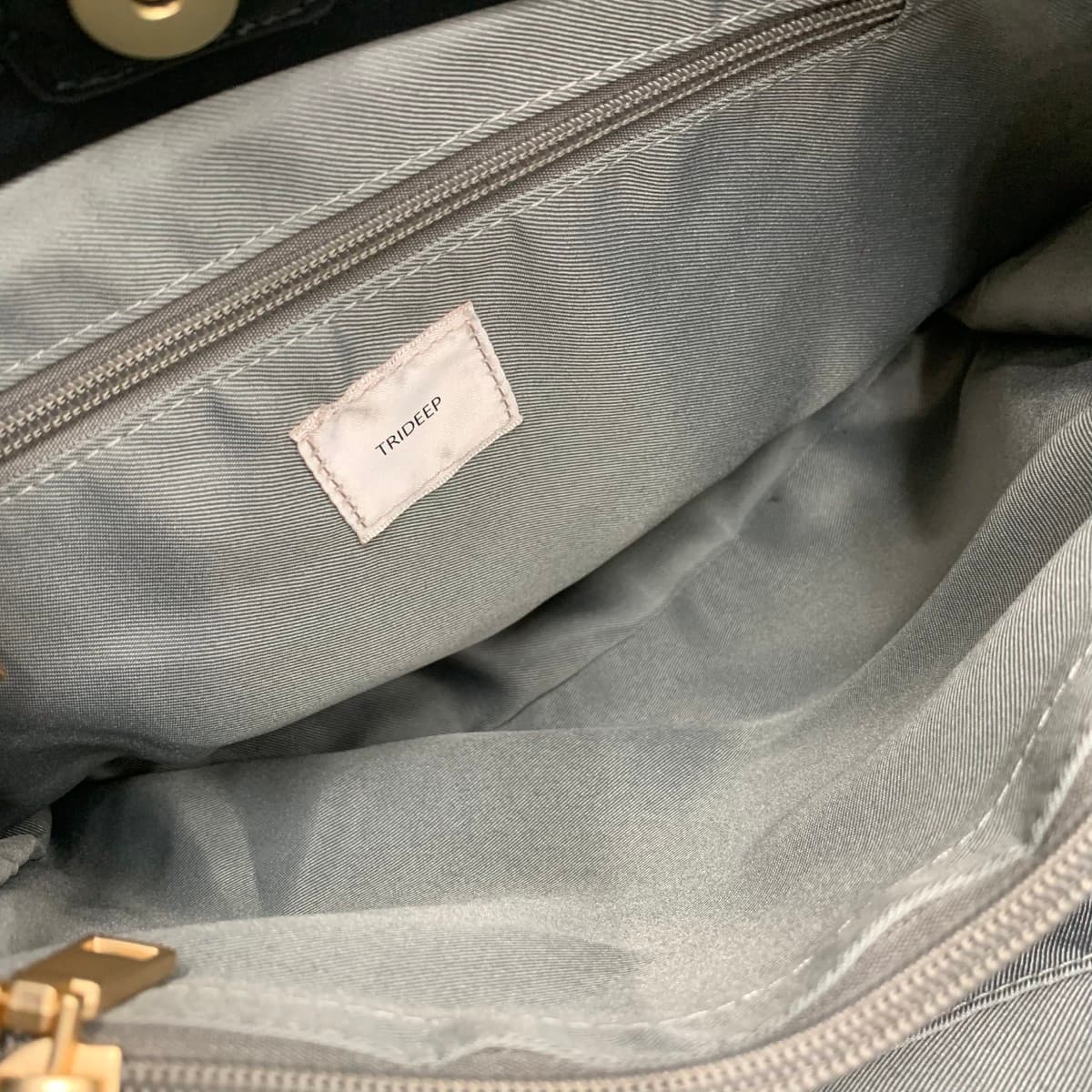 TRIDEEP 2WAY Handbag Good Condition Jacquard Black Ladies 7