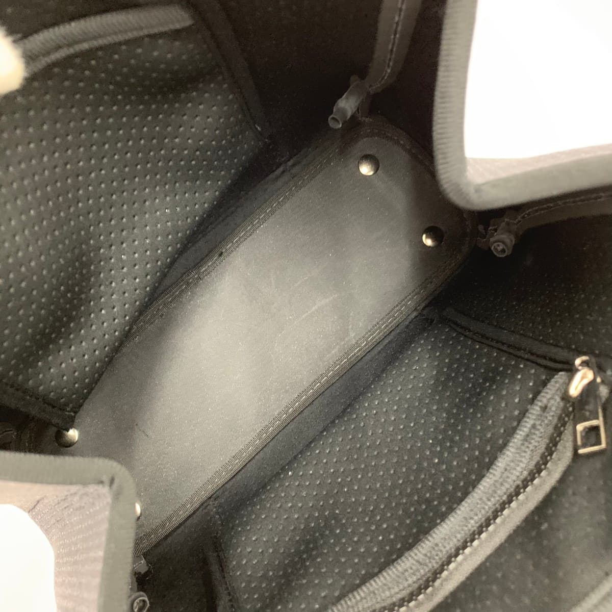 CURI BISCUI Tote Bag Unused Neoprene Black/Navy for Women 6