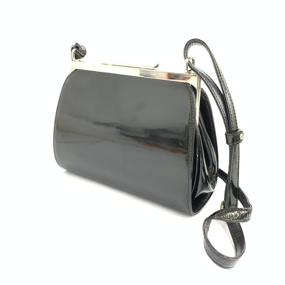 K.T Kiyoko Takase K.T Kiyoko Takase clasp shoulder bag enamel black ladies 3