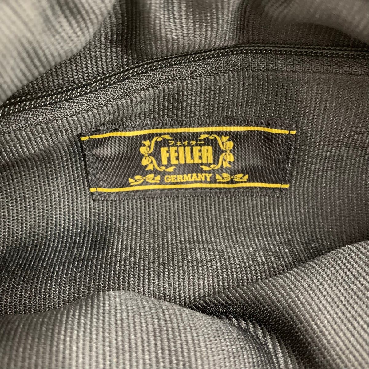 FEILER Tote Bag Good Condition Leopard Chenille Weave Black/Brown Ladies 7