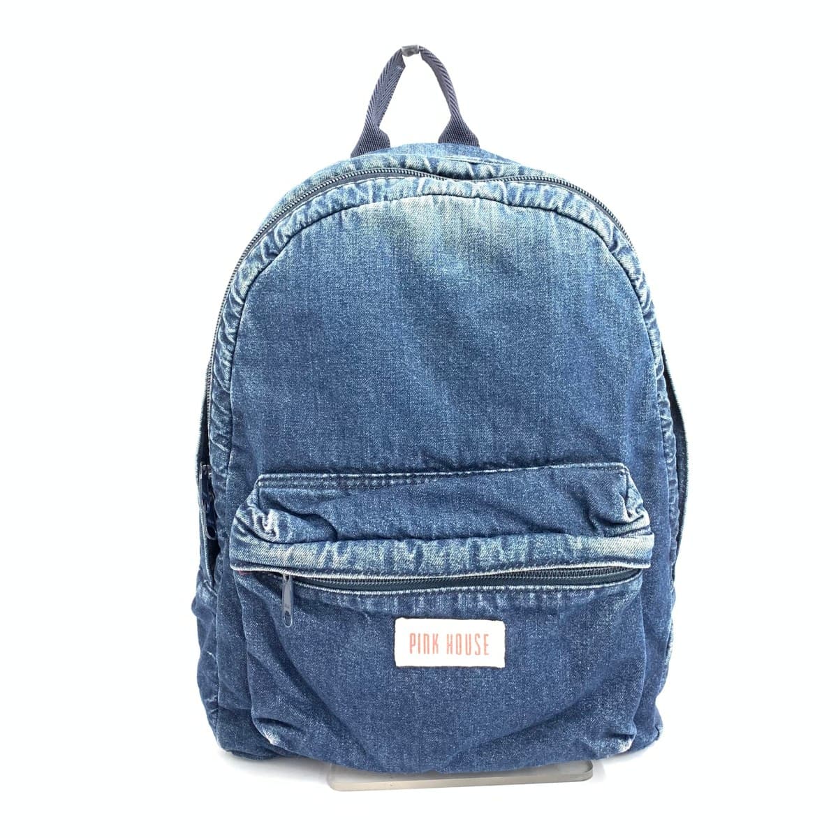 PINK HOUSE Backpack Logo Patch Denim Vintage Navy Ladies