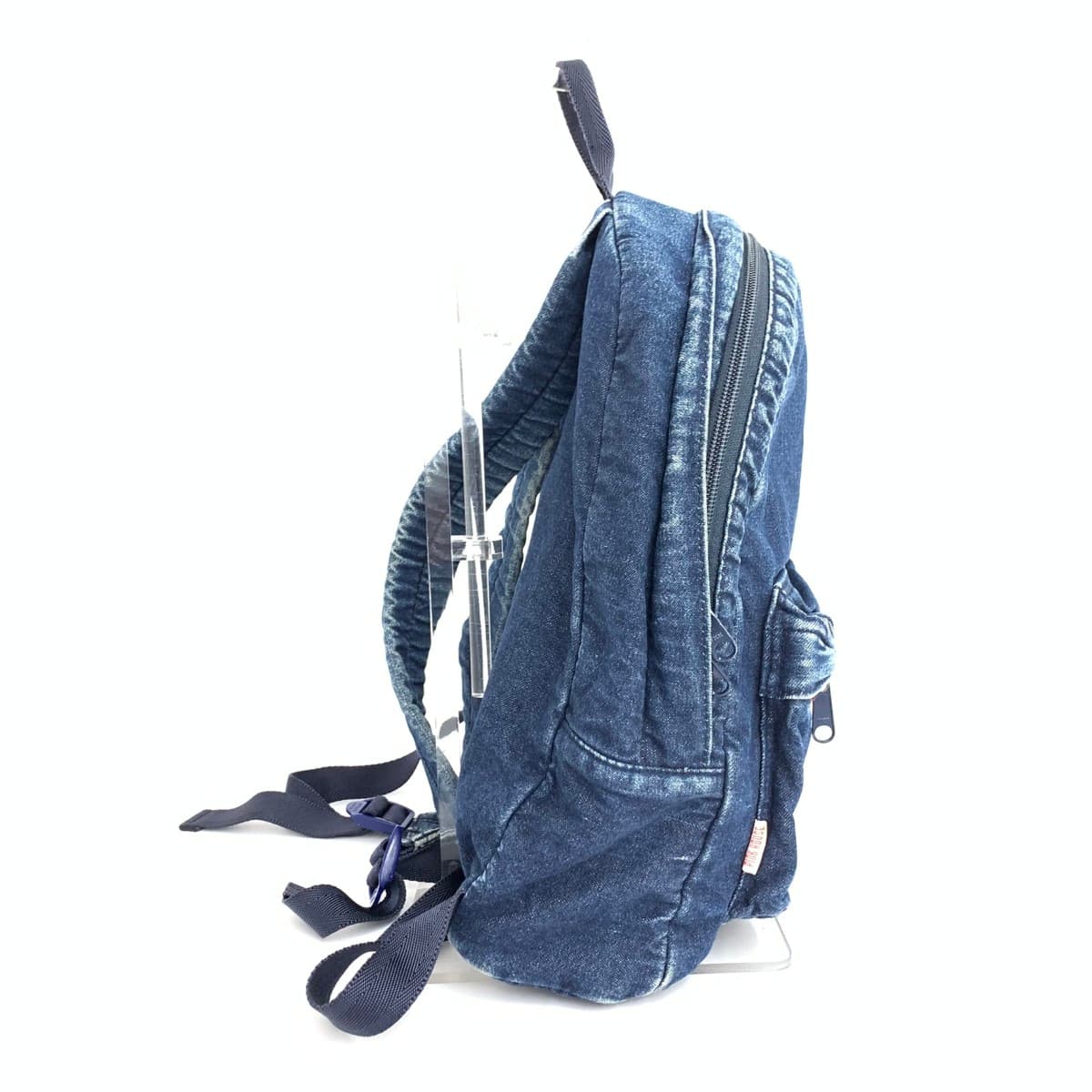 PINK HOUSE Backpack Logo Patch Denim Vintage Navy Ladies 2
