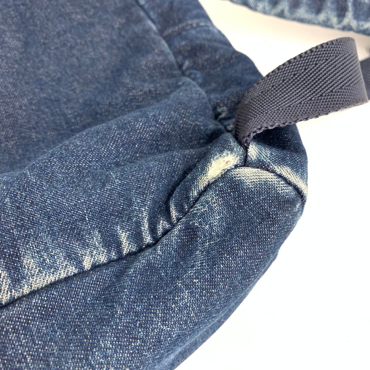 PINK HOUSE Backpack Logo Patch Denim Vintage Navy Ladies 7