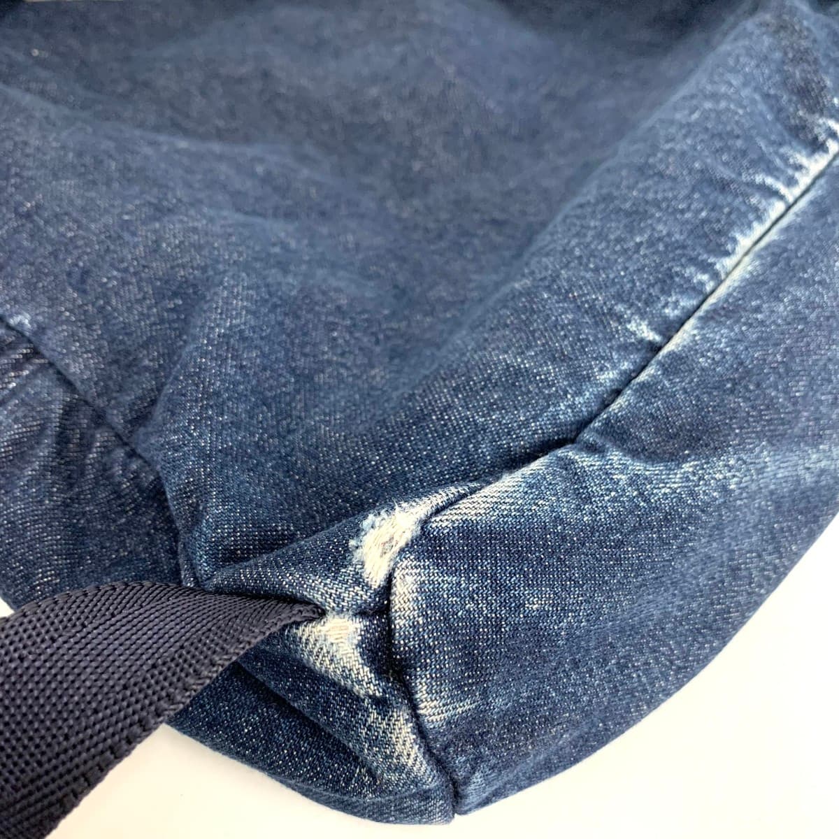 PINK HOUSE Backpack Logo Patch Denim Vintage Navy Ladies 8