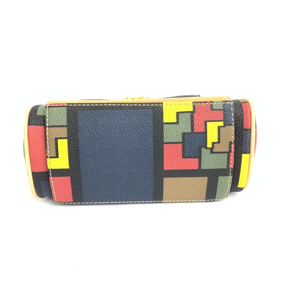 Diana Deste 2WAY Handbag Geometric Pattern PVC Multicolor Ladies 5