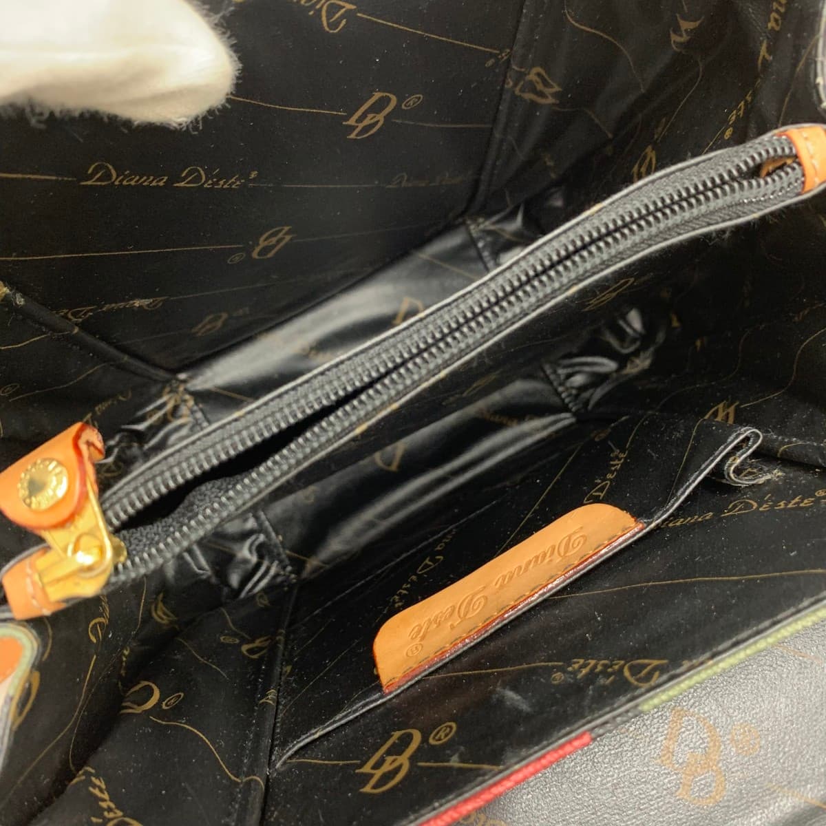 Diana Deste 2WAY Handbag Geometric Pattern PVC Multicolor Ladies 6